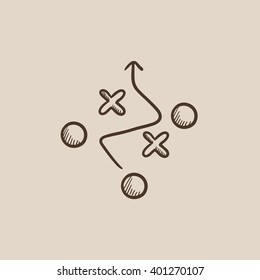 Tactical plan sketch icon.