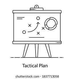 
Tactical plan vector style, game plan in modern line style 
