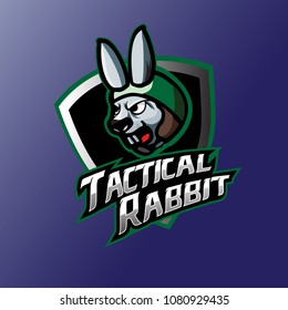 tactical rabbit esport logo template element design