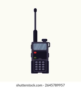 Um aparelho de rádio tático usado por soldados em operações militares