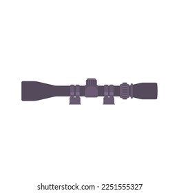 Tactical Scope Flat Illustration. Clean-Design-Element auf einfarbigem Hintergrund