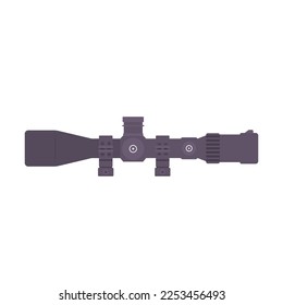 Tactical Scope Flat Illustration. Clean-Design-Element auf einfarbigem Hintergrund