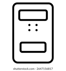 tactical shield line icon vector on white background 
Vector gun icon on white background