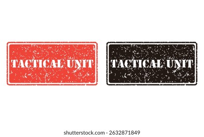 tactical unit grunge stamp design, vector, isolated on transparent background