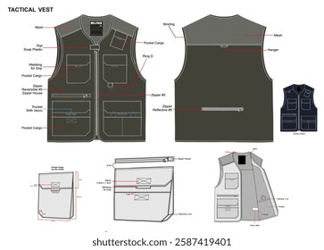 Tactical Vest With Detail Description and Combo Colour