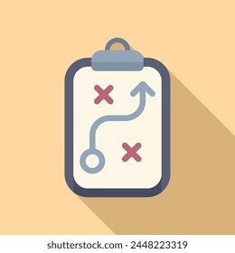 Tactical work board icon flat vector. Family mental busy. Person work tension