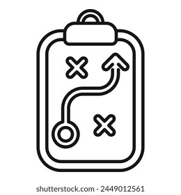 Tactical work board icon outline vector. Family mental busy. Person work tension