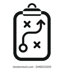 Tactical Workboard-Symbol einfache Vektorgrafik. Psychische Familie beschäftigt. Anspannung am Arbeitsplatz