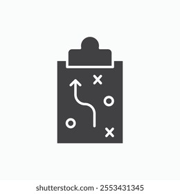 Tactics black solid vecor icon