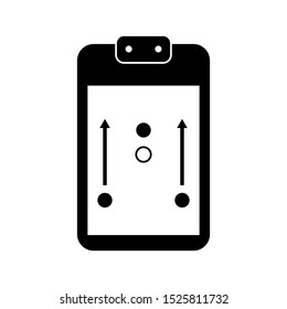 Tactics board icon isolated sign symbol and flat style for app, web and digital design. Sport Icons. Vector Black Icon. Vector illustration