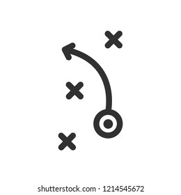 tactics business concept icon, strategy concept. vector illustration