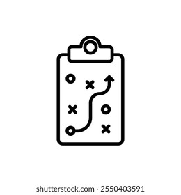 Logotipo lineal del icono de las tácticas aislado