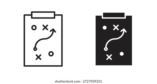Icono de tácticas sobre fondo blanco. Icono de Vector de acciones