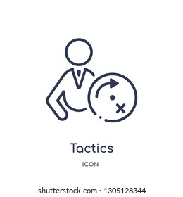 tactics icon from productivity outline collection. Thin line tactics icon isolated on white background.