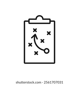 Tactics icon Simple thin line flat symbol