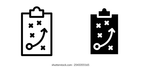 Tactics icon symbol collection on white background.