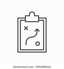 Tactics icon in thin black lines