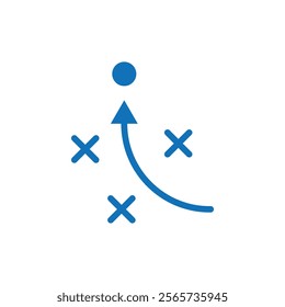 Tactics icon Thin line illustration set