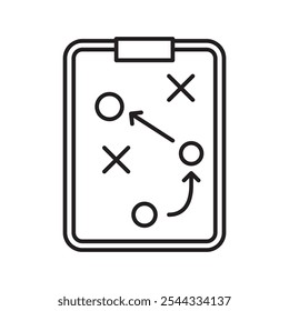 Tactics icon Vector flat thin line illustration