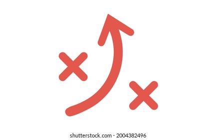 Tactics icon vector isolated on white background, Tactics sign, linear sport symbols