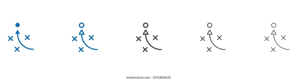 Tactics icon vector set collection for web