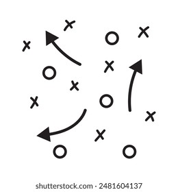 Tactics icon vector. strategy illustration sign. sport symbol. trainer logo.