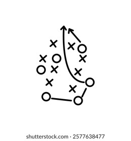 Tactics icon vector. strategy illustration sign. sport symbol. trainer logo.