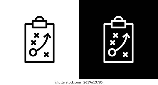Símbolo del Vector del icono de las tácticas en estilo plano de moda