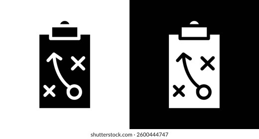 Tactics icons vectors set in solid style.