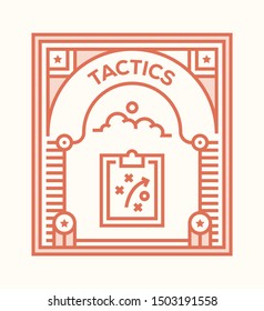 TACTICS AND ILLUSTRATION ICON CONCEPT