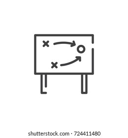Tactics line icon, outline vector sign, linear style pictogram isolated on white. Symbol, logo illustration. Editable stroke