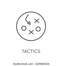 Tactics linear icon. Modern outline Tactics logo concept on white background from Productivity collection. Suitable for use on web apps, mobile apps and print media.