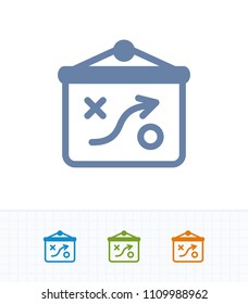 Tactics on Projector Board - Contrast Stencyl Icons. A professional, pixel-aligned icon.