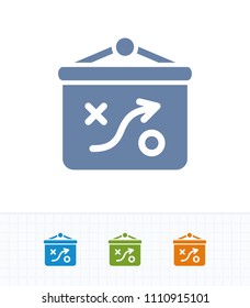 Tactics on Projector Board - Contrast Cutwork Icons. A professional, pixel-aligned icon.