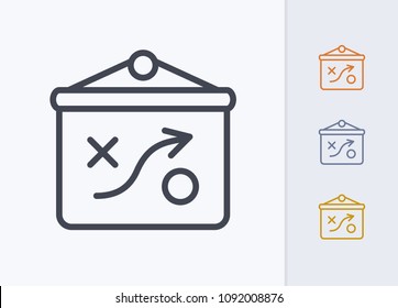 Tactics on Projector Board - Pastel Stroke Icons. A professional, pixel-aligned icon.