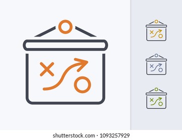 Tactics on Projector Board - Pastel Dash Icons. A professional, pixel-aligned icon.