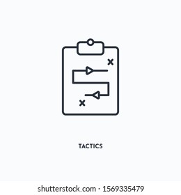 Tactics outline icon. Simple linear element illustration. Isolated line Tactics icon on white background. Thin stroke sign can be used for web, mobile and UI.