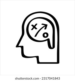Tactics planning hand-drawn vector icon