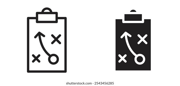 Conjunto de iconos de Vector de tácticas en negro.