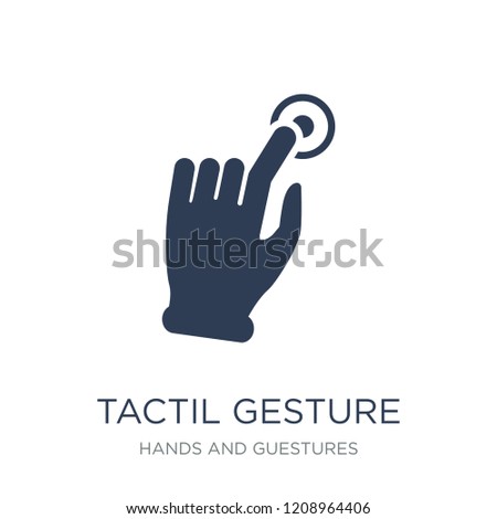 Tactil gesture icon. Trendy flat vector Tactil gesture icon on white background from Hands and guestures collection, vector illustration can be use for web and mobile, eps10