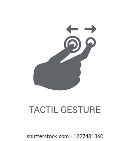 Tactil gesture icon. Trendy Tactil gesture logo concept on white background from Hands collection. Suitable for use on web apps, mobile apps and print media.