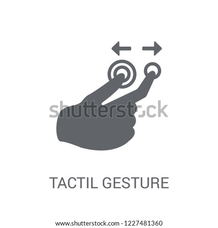 Tactil gesture icon. Trendy Tactil gesture logo concept on white background from Hands collection. Suitable for use on web apps, mobile apps and print media.