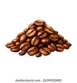 A tactile composition of roasted coffee beans — layered with warmth and texture, this watercolor piece enriches specialty coffee branding, modern packaging, and curated editorial spreads.