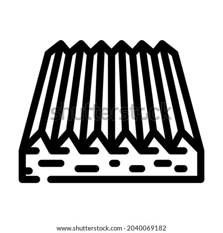 tactile flooring line icon vector. tactile flooring sign. isolated contour symbol black illustration
