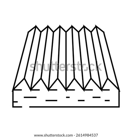 tactile flooring line icon vector. tactile flooring sign. isolated contour symbol black illustration