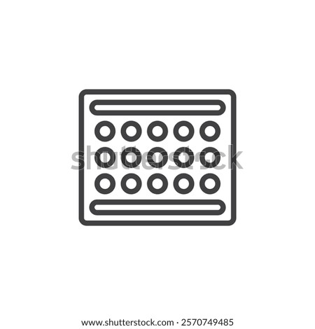 Tactile Pavement line icon. linear style sign for mobile concept and web design. Tactile pavement outline vector icon. Symbol, logo illustration. Vector graphics