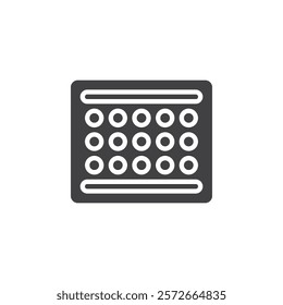 Tactile pavement vector icon. filled flat sign for mobile concept and web design. Tactile Pavement glyph icon. Symbol, logo illustration. Vector graphics