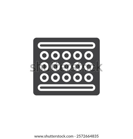 Tactile pavement vector icon. filled flat sign for mobile concept and web design. Tactile Pavement glyph icon. Symbol, logo illustration. Vector graphics