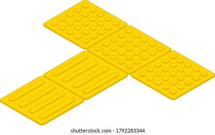 Tactile paving isolated vector illustration