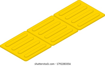 Tactile paving isolated vector illustration